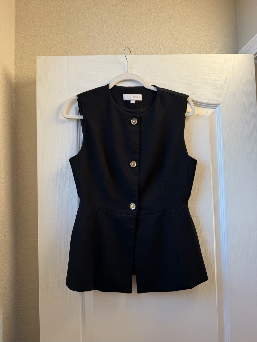 Zara Black Buttoned Vest with belt